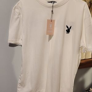 Missguided × Playboy white t-shirt